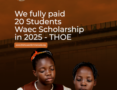 2025 WAEC Exam Sponsorship for 20 Students